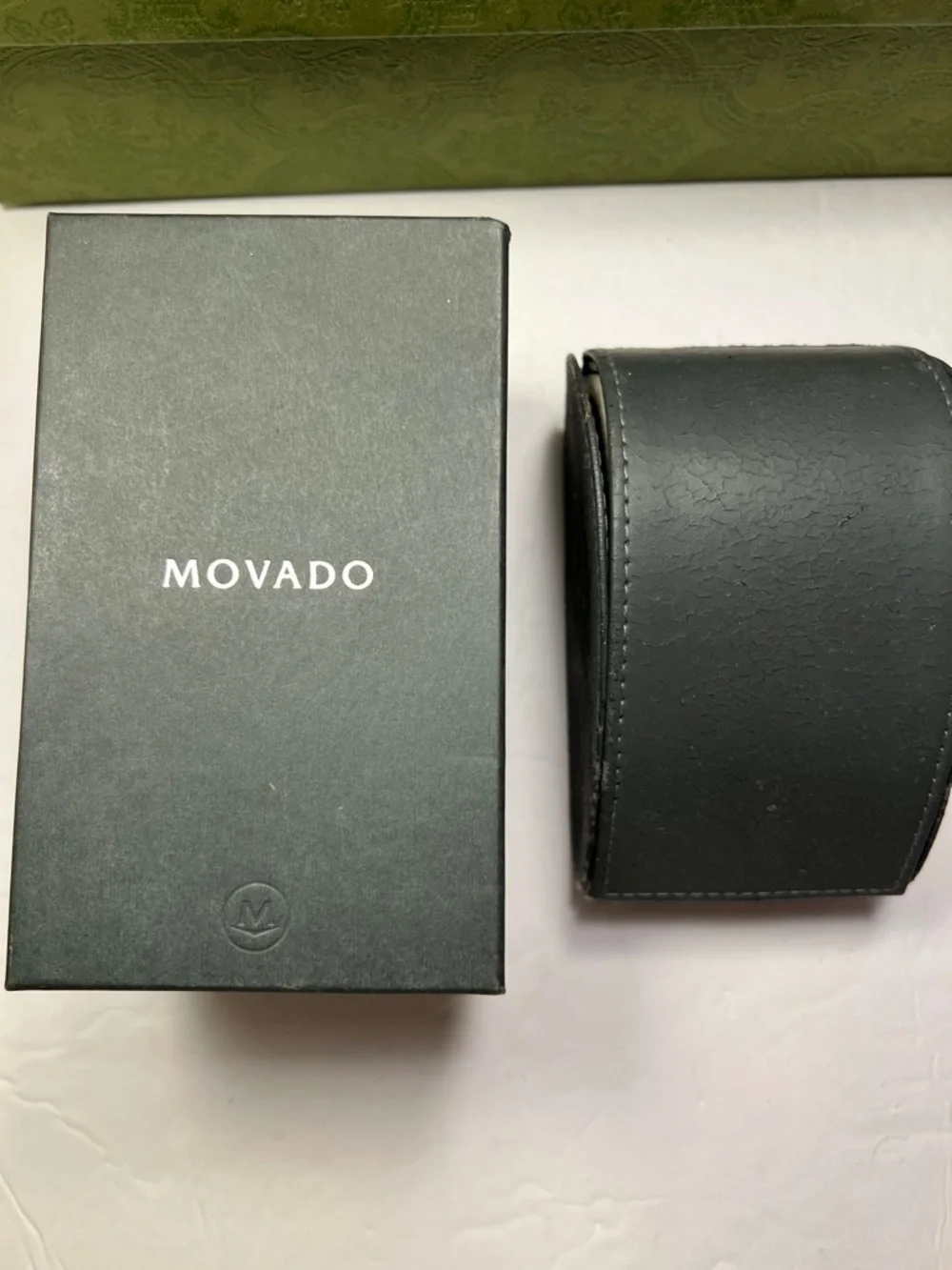 Vintage Movado Watch Box Gray Empty Used